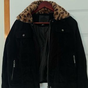 Corduroy Jacket Cheetah Print